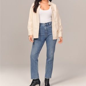 Abercrombie Ultra High rise Ankle Straight jeans
